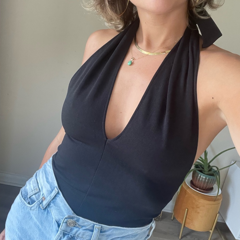 Zara Black Halter Small - super flattering